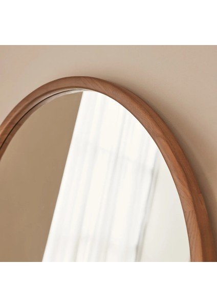 Sıcak Ahşap Yuvarlak Ahşap Duvar Aynası 70CM x 70CM