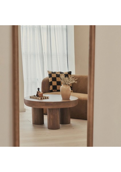 Tam Boy Büyük Kemerli Sıcak Ahşap Boy Aynası 172CM x 60CM