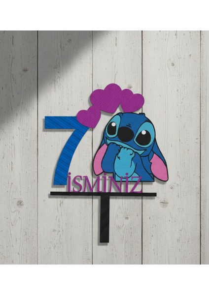 Stitch 7 Yaş Isimli Pasta Süsü fiyatları