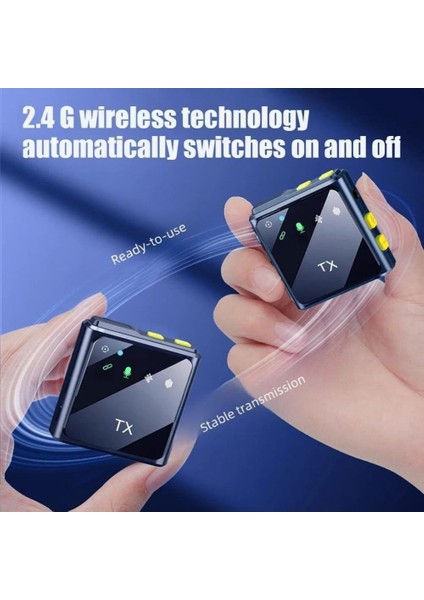 F9 Kablosuz Yaka Mikrofonu Profesyonel Yaka Mikrofon Gürültü Azaltma 2,4 G Çipsiz Lavalier Mikrofon fırsatları