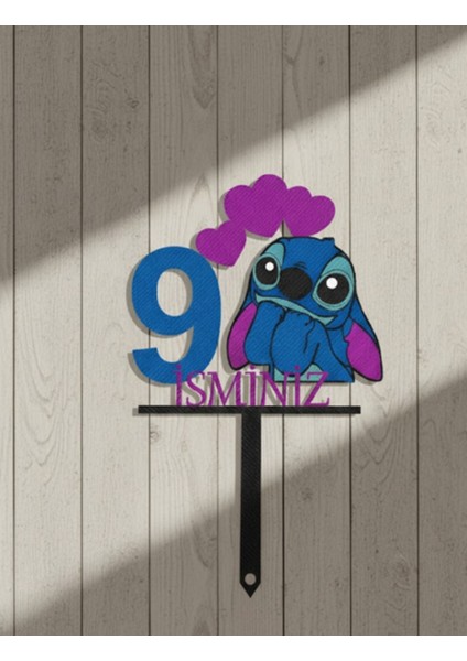 Stitch 9 Yaş Isimli Pasta Süsü fiyatları