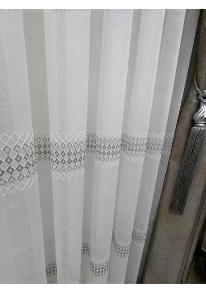 Nivemeshome 2075 Melodi V-Gri 1/3 Pileli Bambu Tül Perde fiyatları