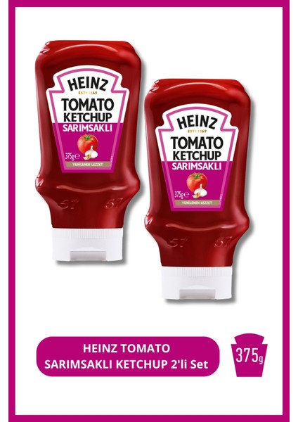 Heınz Tomato Sarımsaklı Ketchup 375G 2'li Set