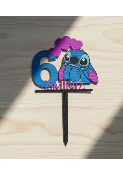 Stitch 6 Yaş Isimli Pasta Süsü fiyatları