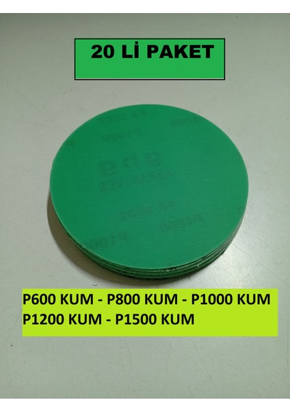 125 mm Cırt Zımpara 20 Li Paket (600-800-1000-1200-1500 Kum)