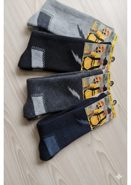 ; Yün Thermal Erkek Çorap; 40-44; Asorti 4'lü Set; Soft (Yumuşak) Yün