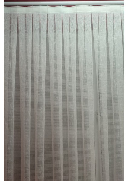 Peteküstü Naturel Keten 1/3 Sık Pileli Tül Perde Kırışmaz Modern Dokulu Hafif Tül Özel Ölçü