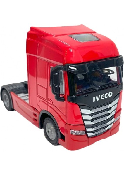 Işıklı Sesli Pilli Çek Bırak Metal Oyuncak Iveco Tır