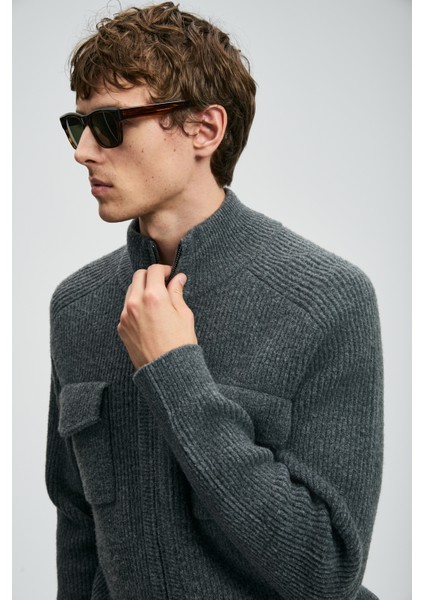 Ronald Erkek Hırka Antrasit indirimleri