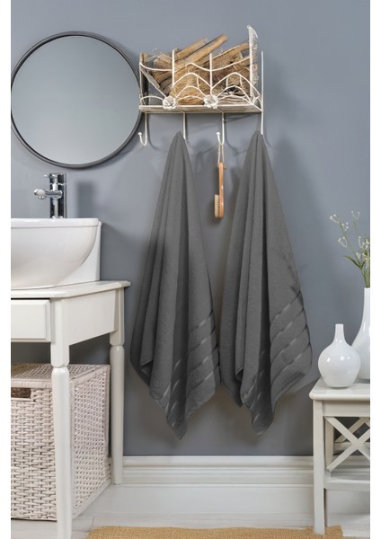 First Class Tekli Banyo Duş Havlusu %100 Pamuk | 560 Gr/m² | Vücut Plaj Otel Havlusu 70X140 cm