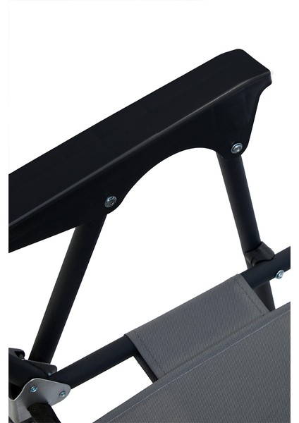 Litea 2 Adet Kamp Sandalyesi Katlanır Piknik Sandalye ve Bardaklık Gri + Katlanır Mdf Masa