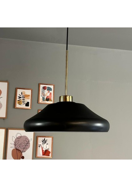 Solitra Siyah Ince Eskitme Başlık Tekli Avize Sarkıt Ofis Showroom Salon Mutfak Avizeleri indirimleri