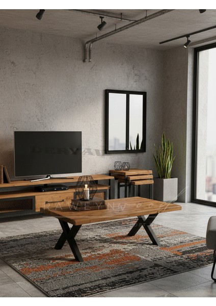 Natura Doğal Ahşap Orta Sehpa 45X45