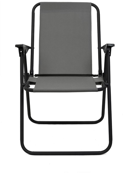 Litea 3 Adet Kamp Sandalyesi Katlanır Piknik Sandalye ve Bardaklık Gri indirimleri