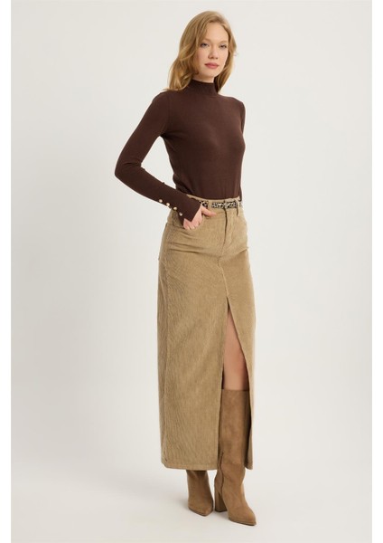 Fitilli Kadife Uzun Etek modelleri