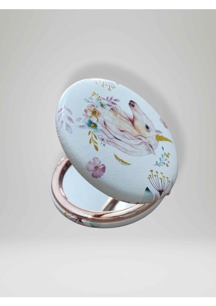 Unıcorn Temalı Çift Taraflı Yuvarlak Cep Çanta Makyaj El Aynası 7cm Çap (Kod:30) fiyatları