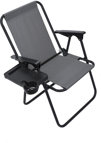 Litea 4 Adet Kamp Sandalyesi Katlanır Piknik Sandalye ve Bardaklık Gri fiyatları