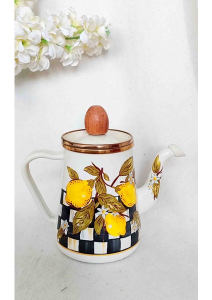Limon Emaye Retro Ibrik 1 Litre Demlik Nostaljik Ibrik fırsatları