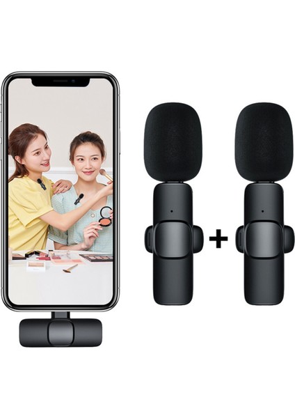 Kablosuz Wireless Lavaller Type-C 2 Yaka Mikrofonlu Mikrofon – Kristal Netlikte Ses, Uzun Menzil, Taşınabilir, Yüksek Performans