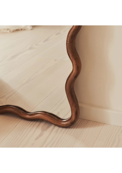 Koyu Ahşap Dalgalı Retro Boy Aynası 170CM x 80CM fiyatları