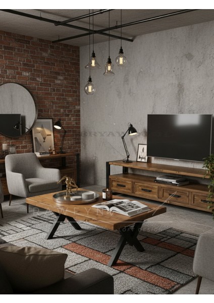 Ruta Doğal Ahşap Orta Sehpa 45X45