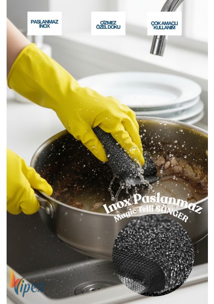 Magic Inox Paslanmaz Telli Bulaşık Süngeri 2 Adet fiyatları