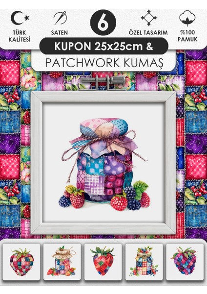 Patchwork Kumaş Seti – Dikiş ve Hobi Için %100 Pamuk Desenli Kumaş Kuponları