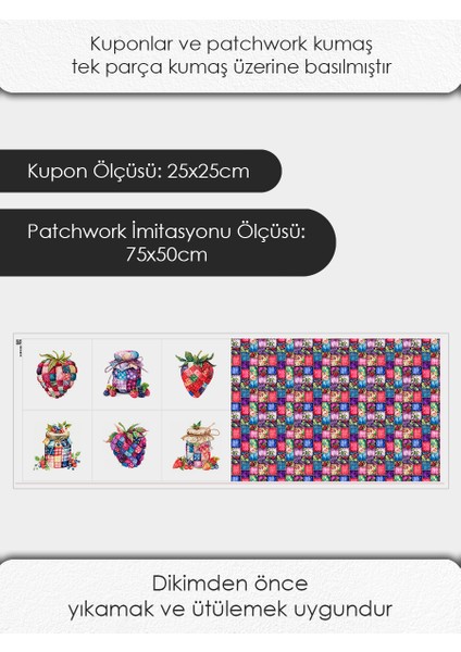 Patchwork Kumaş Seti – Dikiş ve Hobi Için %100 Pamuk Desenli Kumaş Kuponları