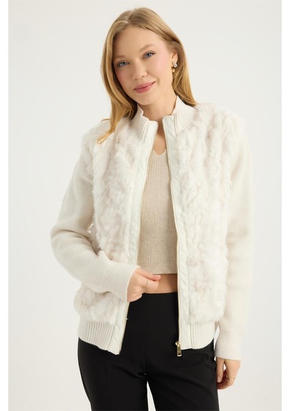 Peluş Kollar Triko Mont