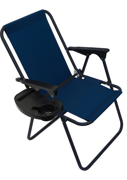 Litea 4 Adet Kamp Sandalyesi Katlanır Piknik Sandalye ve Bardaklık Lacivert fiyatları