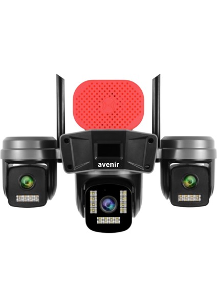 AV-S308 6mp 3 Kameralı Ptz Wifi Kamera