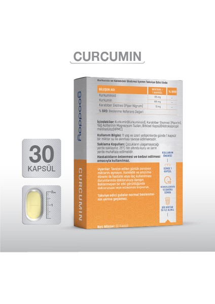 Curcumin 30 Kapsül fiyatları