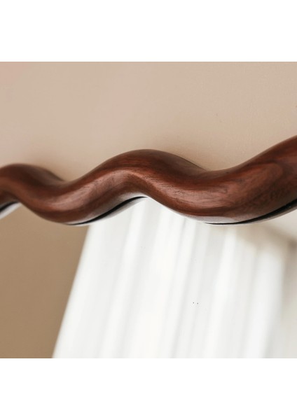 Koyu Ahşap Dalgalı Retro Duvar Aynası 100CM x 70CM fiyatları