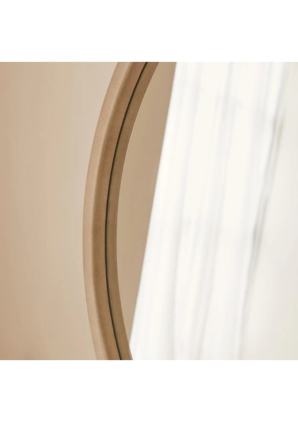 Ekru Ahşap Yuvarlak Ahşap Duvar Aynası 70CM x 70CM modelleri