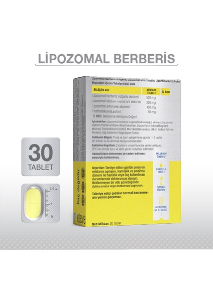 Lipozomal Berberis 30 Tablet fiyatları