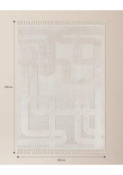 Toulon Halı - Bej - 160X230 cm