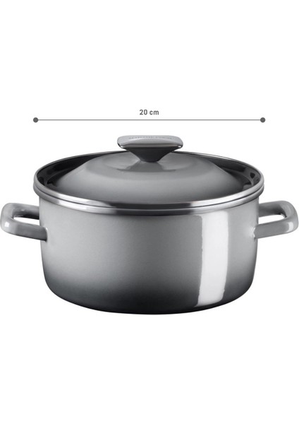 La Garde Derin Tencere - Gri - 20 cm