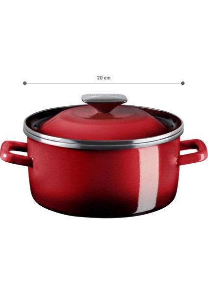 La Garde Derin Tencere - Kırmızı - 20 cm