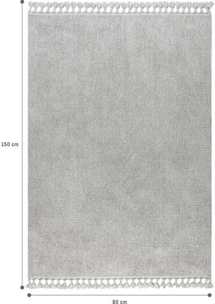Bettine Halı - Gri - 80x150 cm