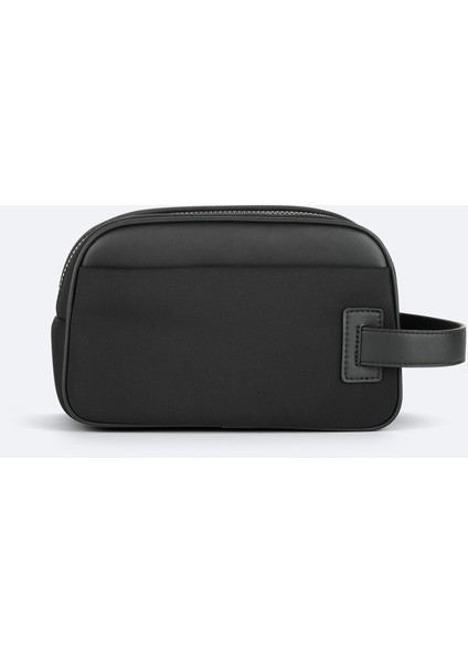 Erkek Siyah Çift Fermuarlı El Çantası A52Y9104