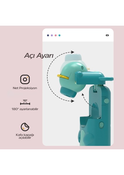 Eğitici Projeksiyonlu Çizim Oyuncağı – 6 Slayt Diskli Işıklı Çizim Projektörü fırsatları