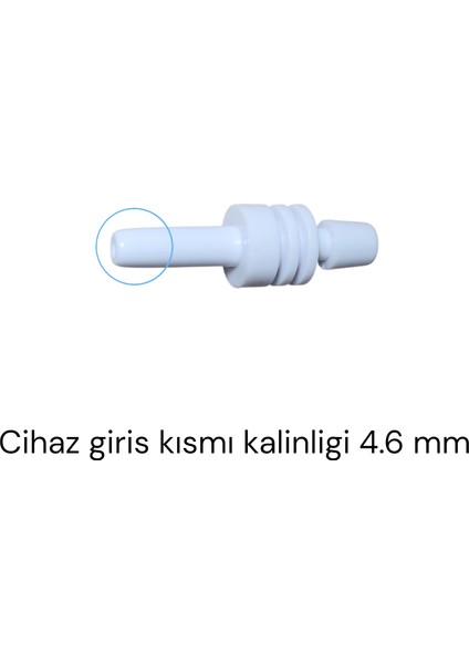 Dijital Tansiyon Aleti Konnektöru Jak Beyaz Düz Tip 4.6 Mm