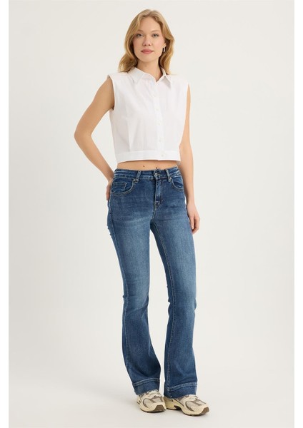 Geniş Ekli Jean Pantolon modelleri