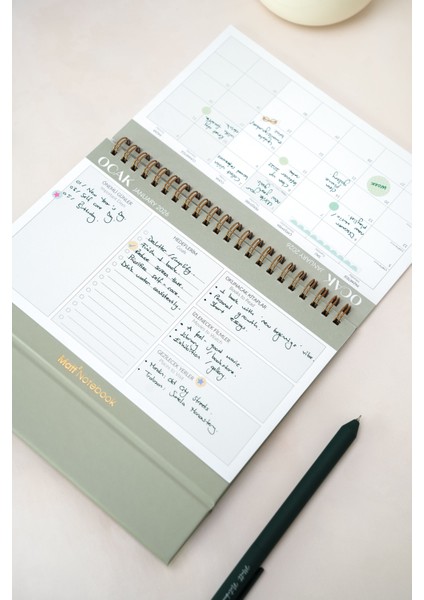 2026 Masaüstü Planlayıcı Takvim Yeşil fiyatları