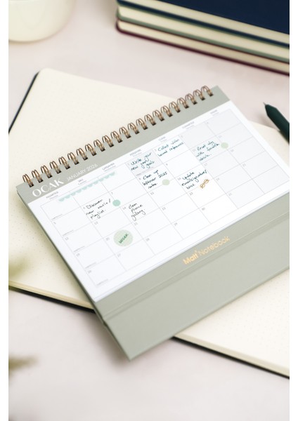 2026 Masaüstü Planlayıcı Takvim Yeşil indirimleri