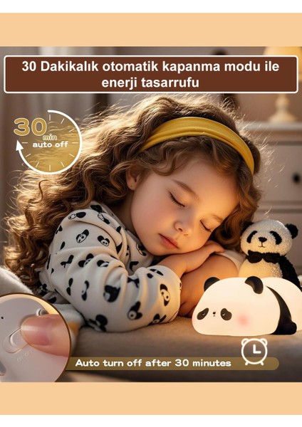Dokunmatik Silikon Panda Gece Lambası / GT-CL17 modelleri