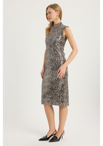 Leopar Desenli Elbise fiyatları