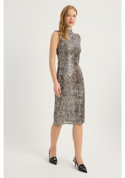 Leopar Desenli Elbise modelleri