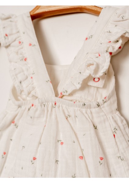 Desenli Müslin Bluz Şort Bebe Takımı