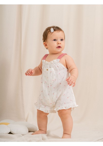 Müslin Desenli Askılı Bebe Barbatöz modelleri